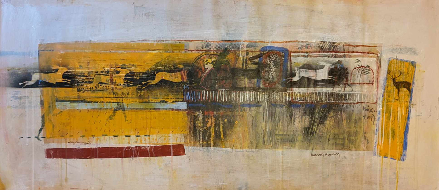 Series: Going home 4, Painting 60 W x 24 H x 0 D in Haik Mesropian