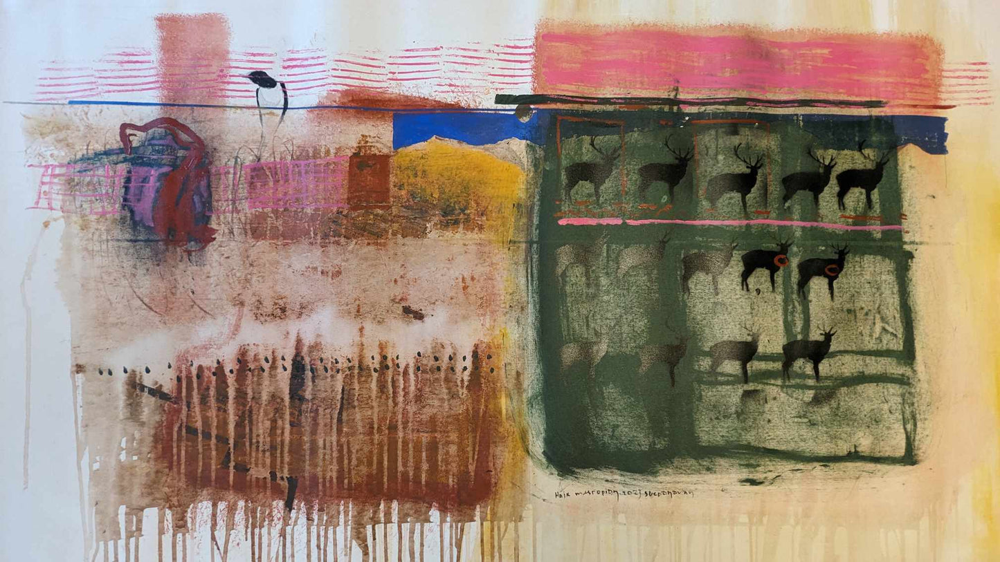 Series: Going home 7, Painting 51 W x 31 H x 0 D in Haik Mesropian