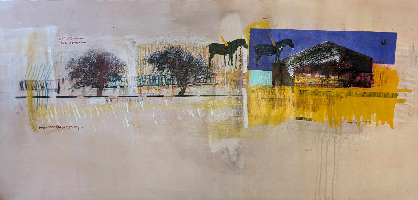 Series: Going home 3, Painting 60 W x 24 H x 0 D in Haik Mesropian