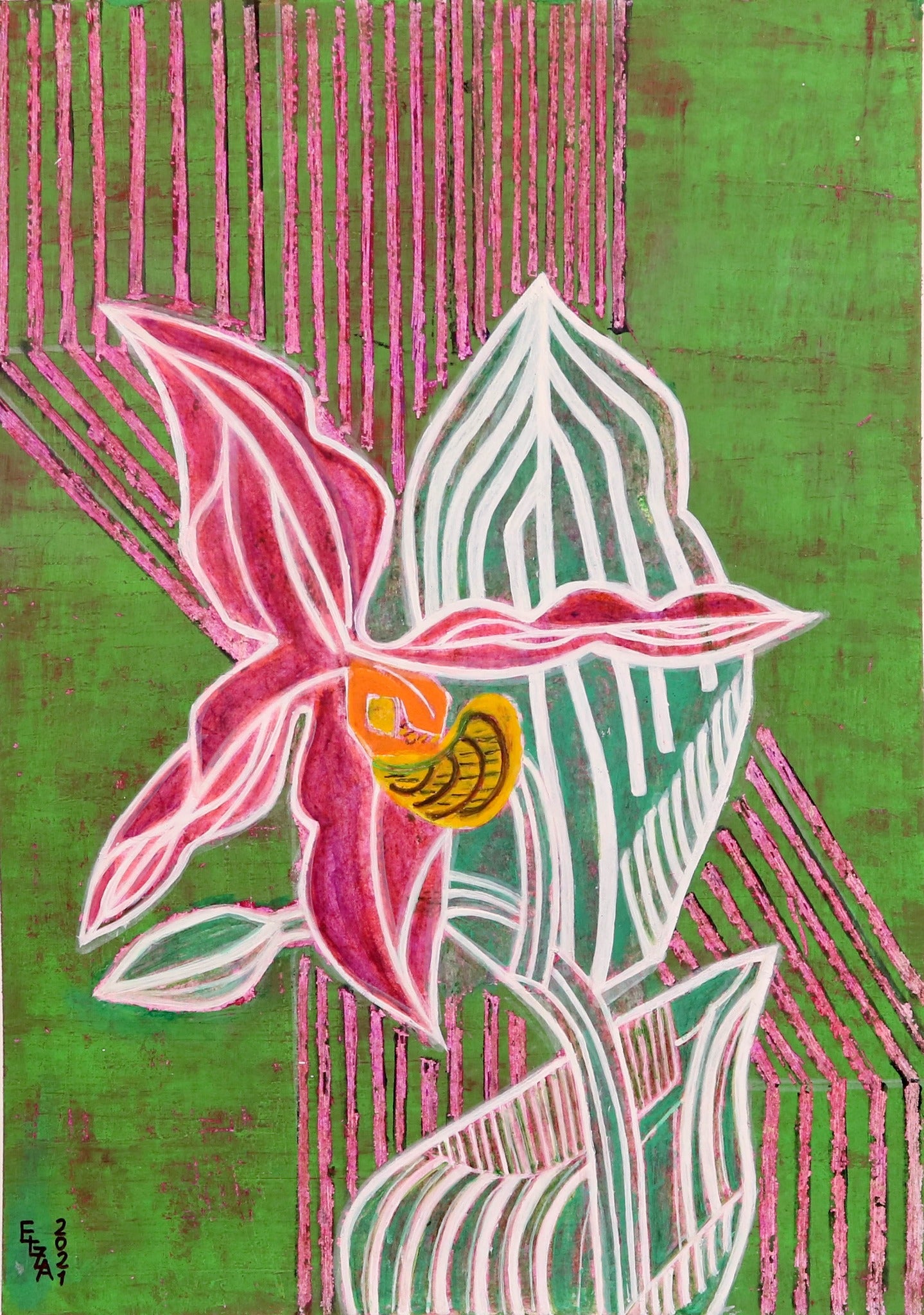 Flower, Painting 12 W x 17 H x 0 D in Elza Mkrtychyan