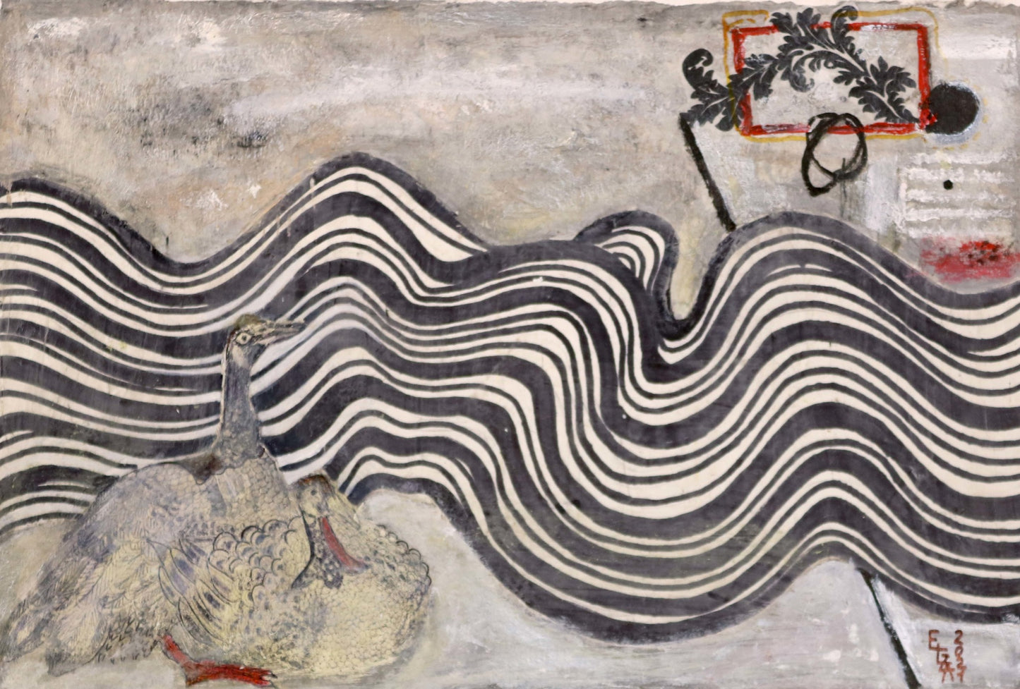 Reflective series 2, Painting 16.5 W x 11.5 H x 0 D in Elza Mkrtychyan