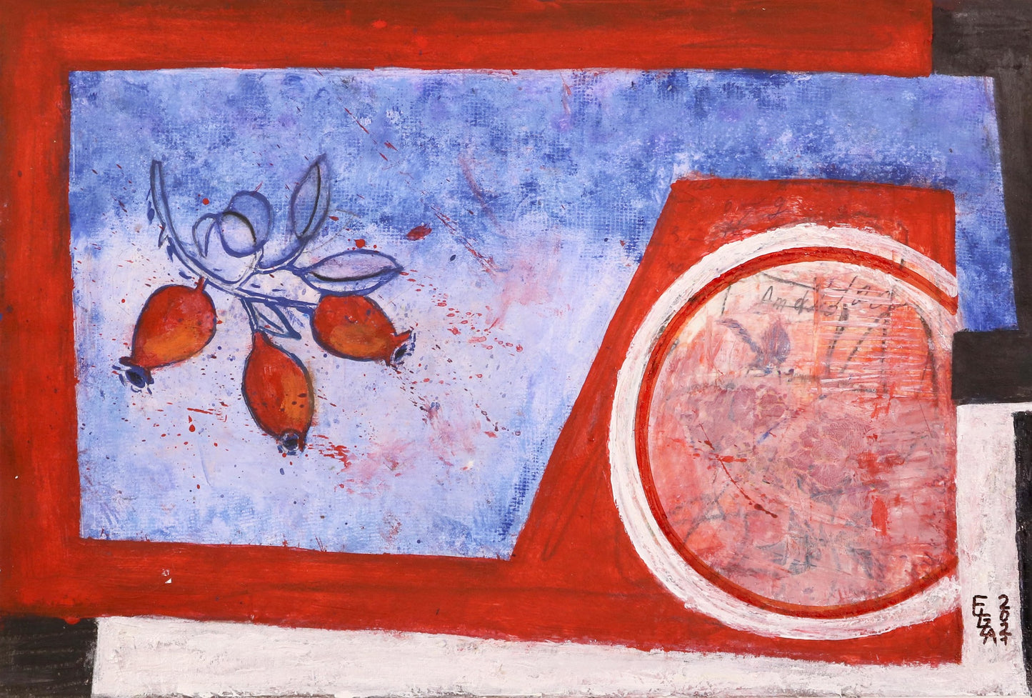 In search of light within these overcast days, Painting 16.5 W x 11.5 H x 0 D in Elza Mkrtychyan