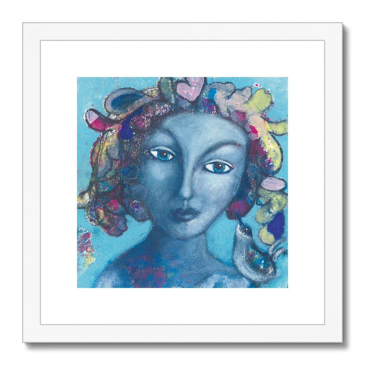 Blue girl 2, Framed & Mounted Print
