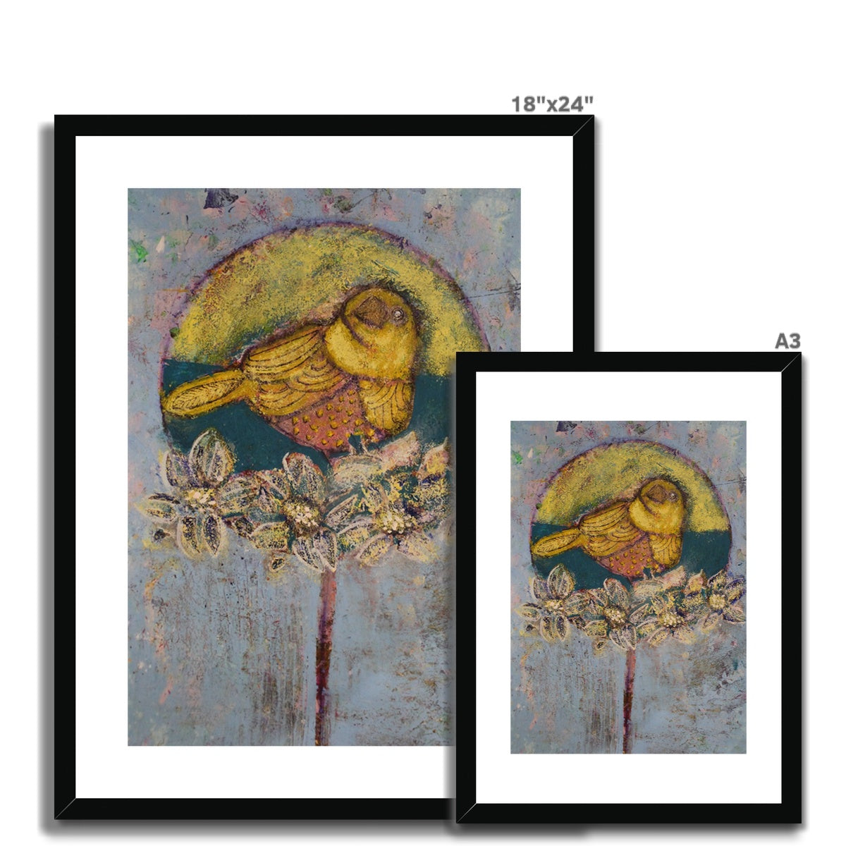 Yellow Bird, Framed & Mounted Print