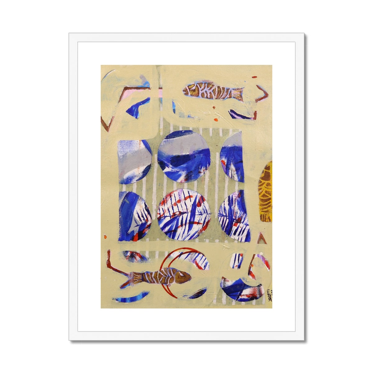 Fish Dance, Framed & Mounted Print
