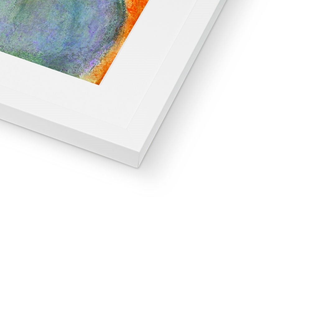 Woman with a bird, Framed & Mounted Print