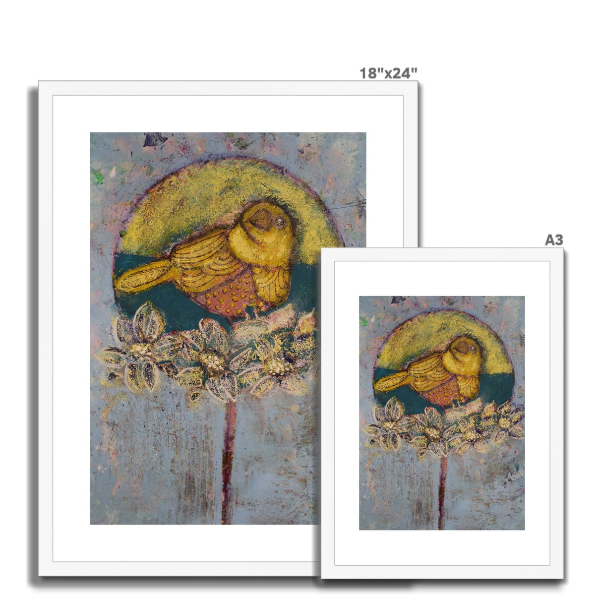 Yellow Bird, Framed & Mounted Print