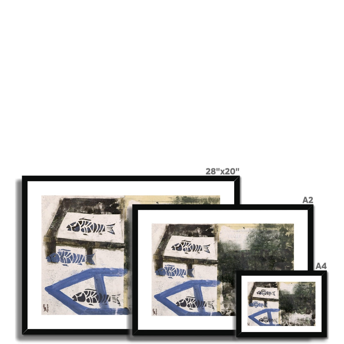 I Am Just A Fish, Framed & Mounted Print