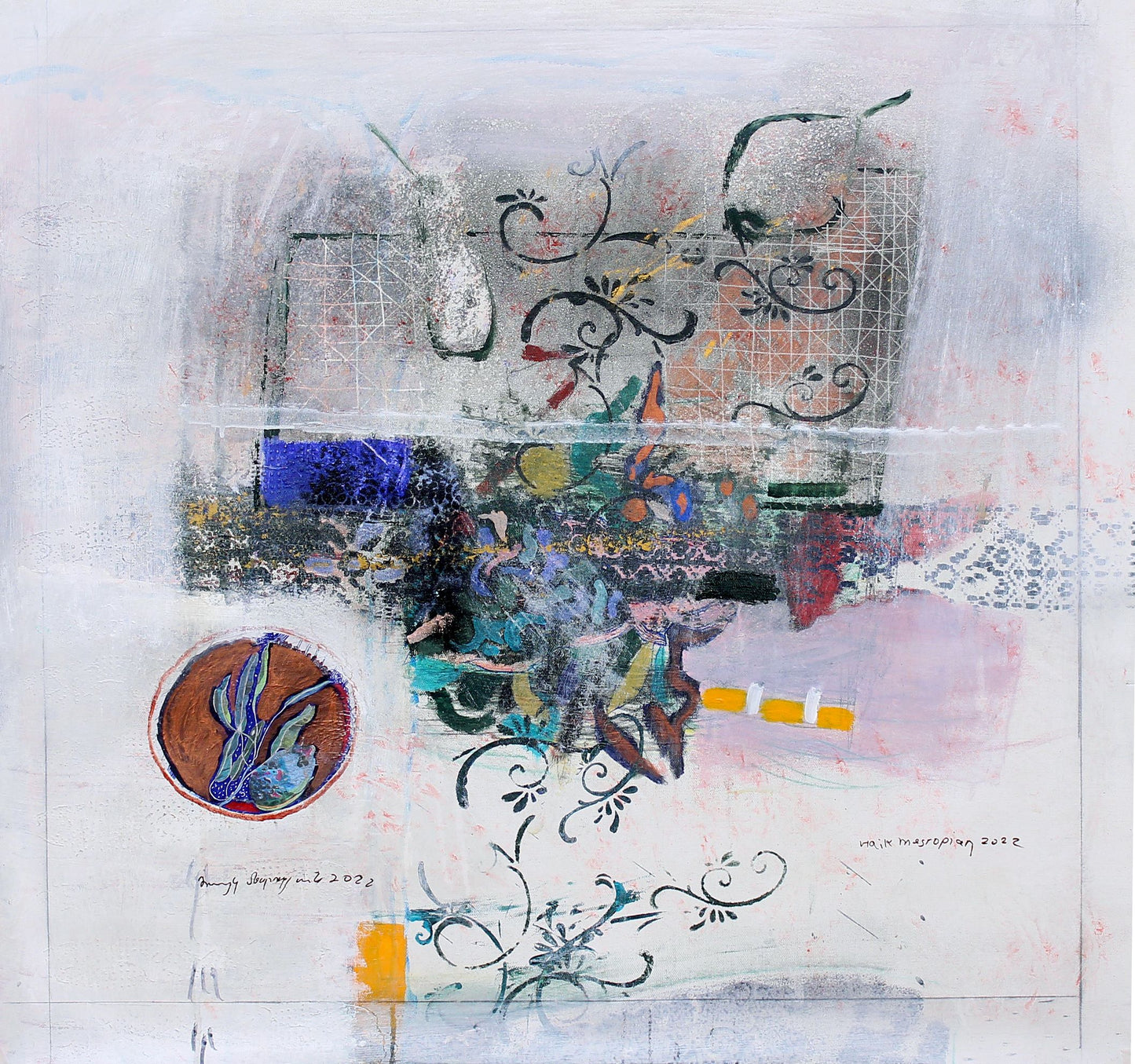 Artist Haik Mesropian, Series 6: Seed, tree, reality, vibration and illusion, Painting