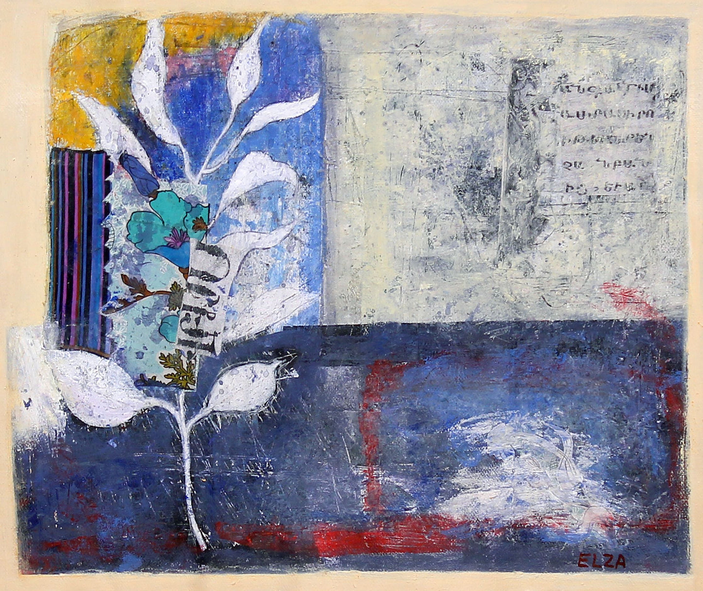 Back Story, Painting 7.4 W x 6.3 H x 0 D in Elza Mkrtychyan