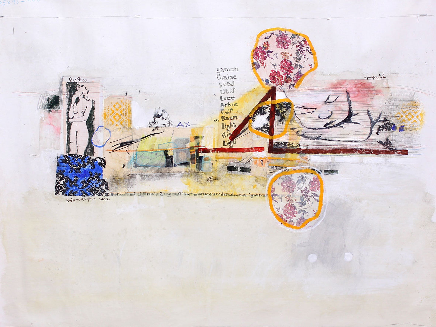 Artist Haik Mesropian, Series 3: Seed, tree, reality, vibration and illusion, Painting