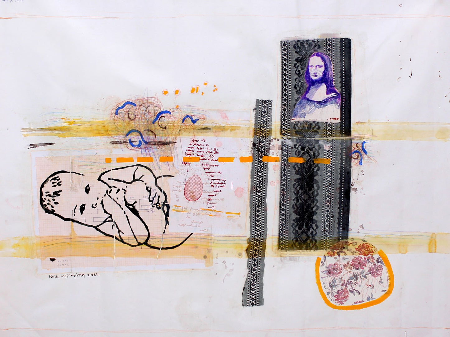 Artist Haik Mesropian, Series 2: Seed, tree, reality, vibration and illusion, Painting