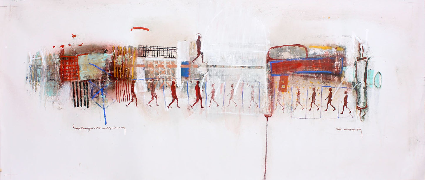 Artist Haik Mesropian, Series 2. Who do I choose walking the unknown path, Painting
