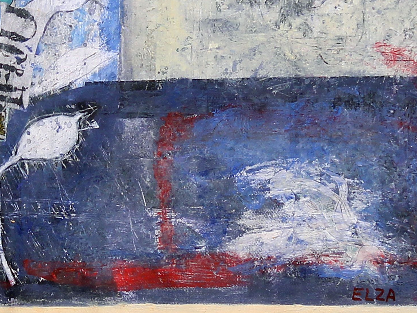 Back Story, Painting 7.4 W x 6.3 H x 0 D in Elza Mkrtychyan