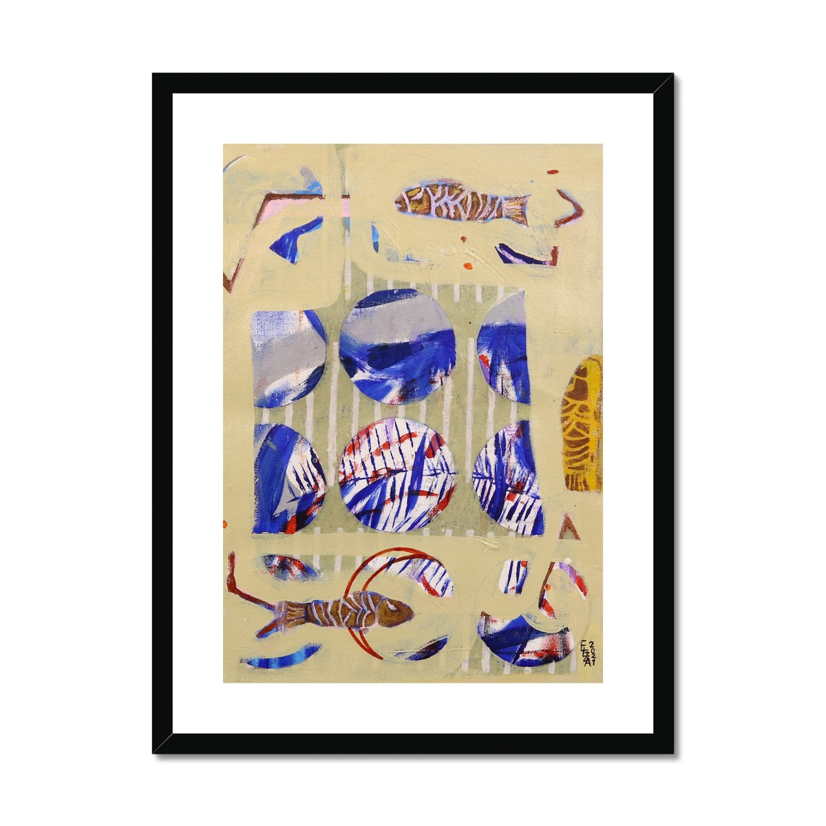 Fish Dance, Framed & Mounted Print
