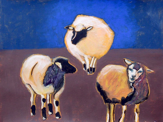 Artist Elza Mkrtychyan, Sheep, Painting