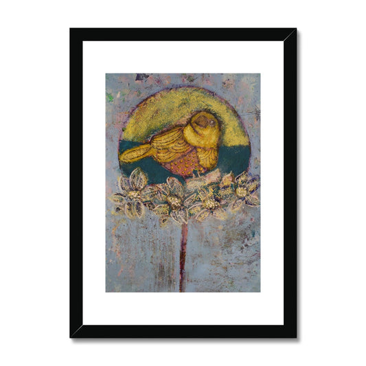 Yellow Bird, Framed & Mounted Print