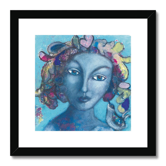Blue girl 2, Framed & Mounted Print